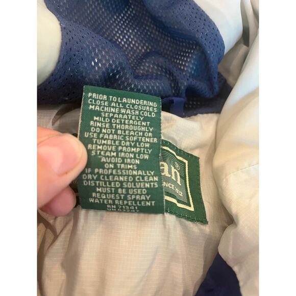 VTG LL BEAN FULL ZIP NYLON RAIN JACKET COAT WOMEN XL HIKING OUTDOOR LIGHTWEIGHT - Picture 14 of 14